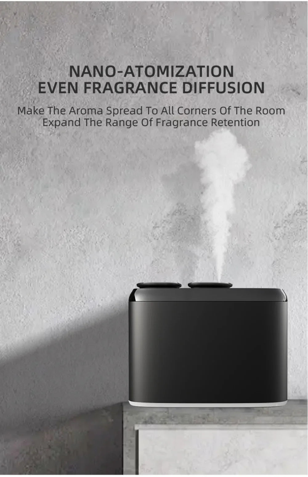 Electric Smell For Home Dual Nozzle Aroma Diffuser Electric Smell Distributor Bluetooth Control Essential Oil Diffuser No Water