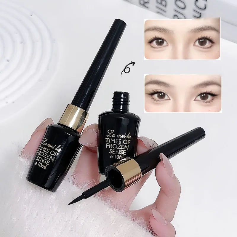 Black Liquid Eyeliner Ultra Fine Natural Smooth Eyeliner Lasting Waterproof Quick Dry Non-Smudging Eye Durable Makeup Cosmetics