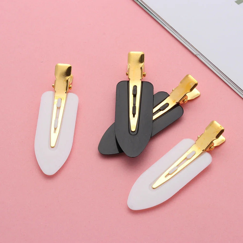 4 Pcs Seamless No Crease Barrettes Makeup Clip No Bend Hair Clip Professional Salon Styling Fixed hairpin Woman Man Hairdressing