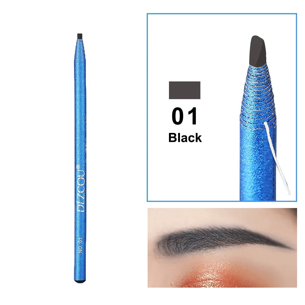 Eyebrow Pencil Waterproof Microblading Eyebrow Pen Stencil Tint Tattoo Eyebrows Makeup Sweat-proof Long Lasting Eye Brow Pencil