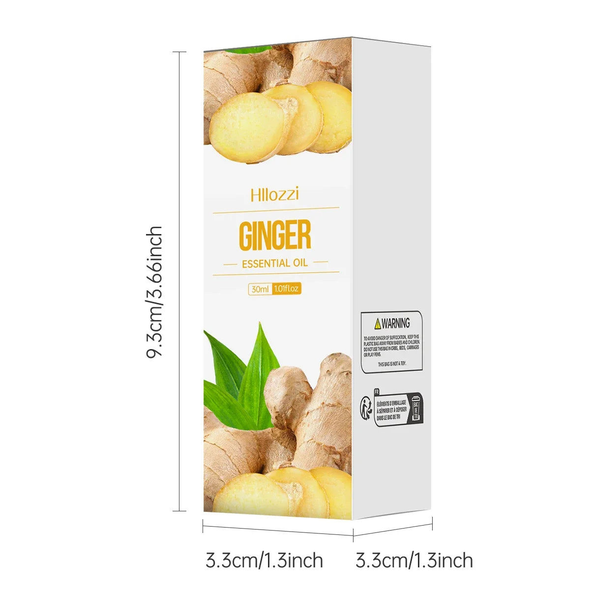 30ml Ginger Essential Oil for Scalp Care Eyelashes Nail Care Aromatherapy Humidifier Diffuser Soap Making DIY