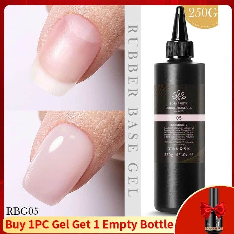 BORN PRETTY 250g Super Top Coat Gel Nail Polish Base Gel Matte Top Coat Semi-Permanent Varnish Soak Off Nail Art Functional Gel
