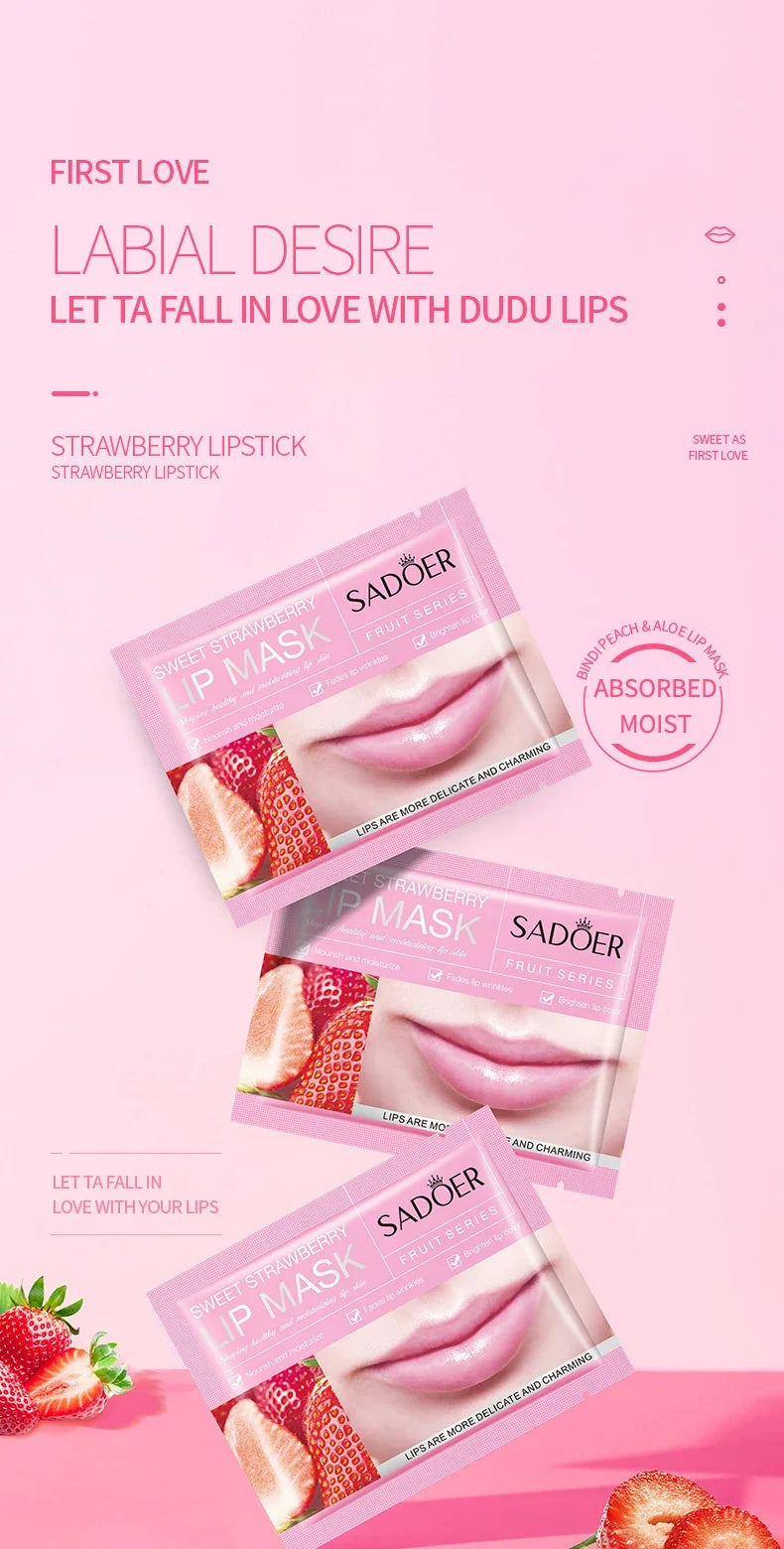 3/5/10/20/30pcs Pink Moisturizing Lips Mask Nourishing Hydrating Crystal Collagen Gel Lip Patches Lip Plumper Sexy Lip Skin Care