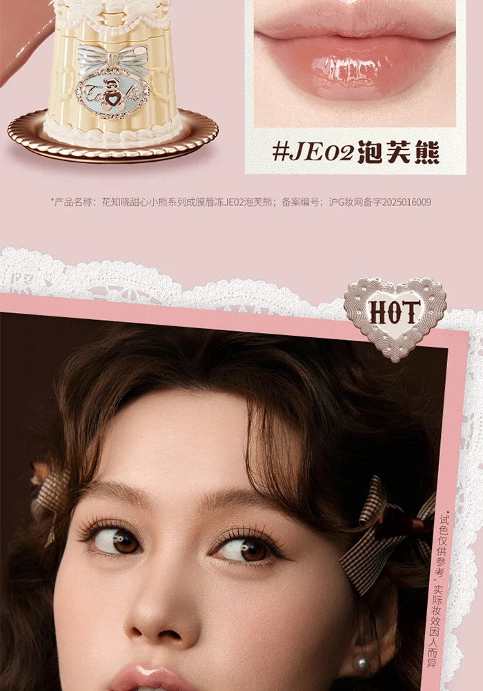 FLOWER KNOWS THE SWEETIE BEAR COLLECTION Coating Lip Jelly SOFT LIP STICK,Hydrating Gloss,Moisturizing Tint,Shine & Glow Finish