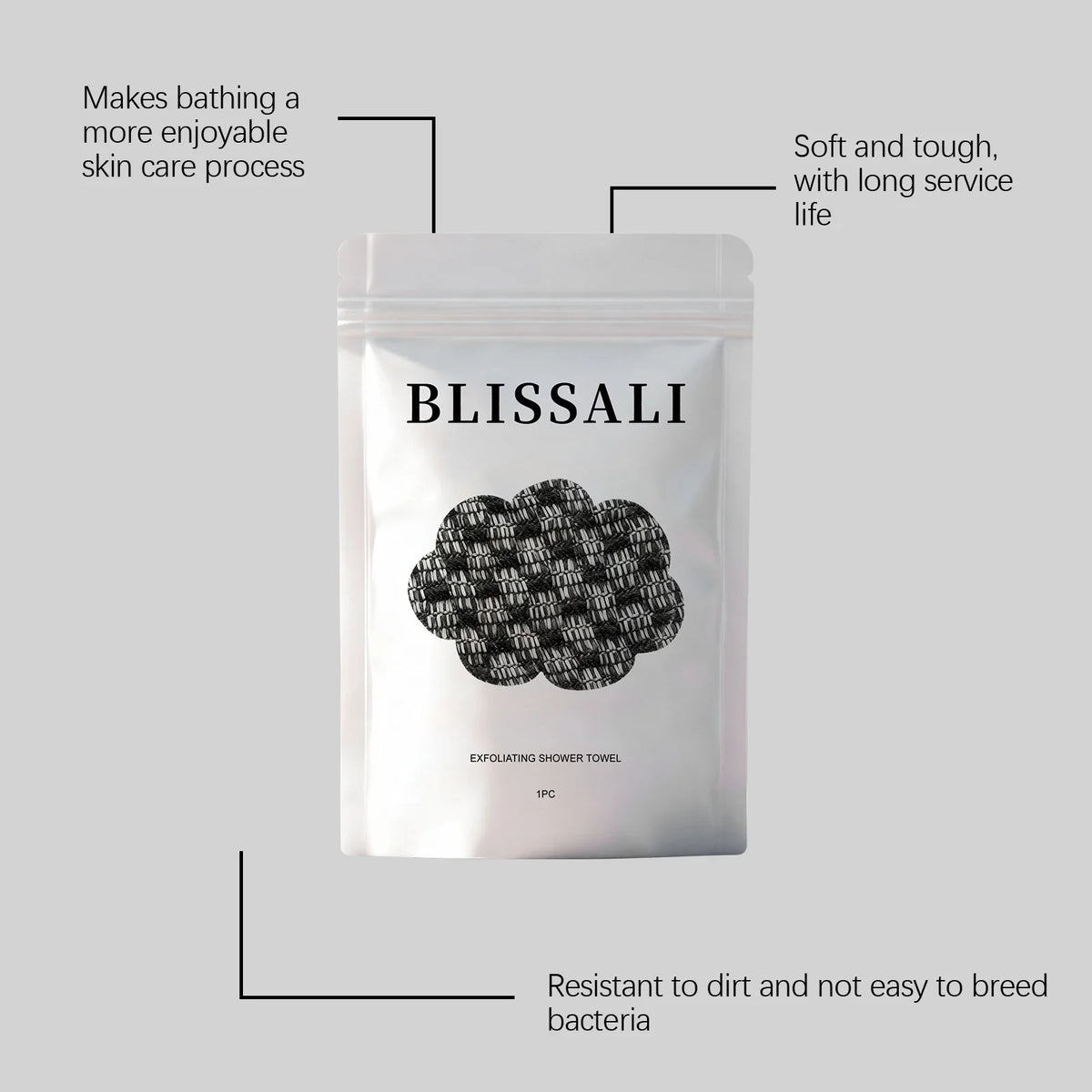 Back Scrubbing Towel Durable Exfoliating Body Towel Cleansing Skin Polishing Cloth Oil Control Dirt Removal Bath Accessories
