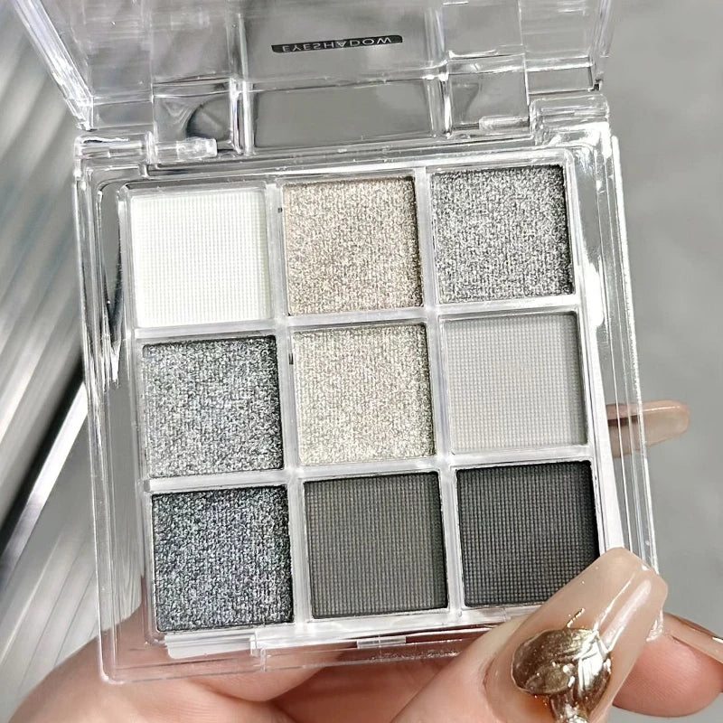 9-Grid Multi-color Eyeshadow Palette Glitter Pearlescent Matte Eye Shadow Shimmer Long Lasting Women Eye Makeup palette Cosmetic
