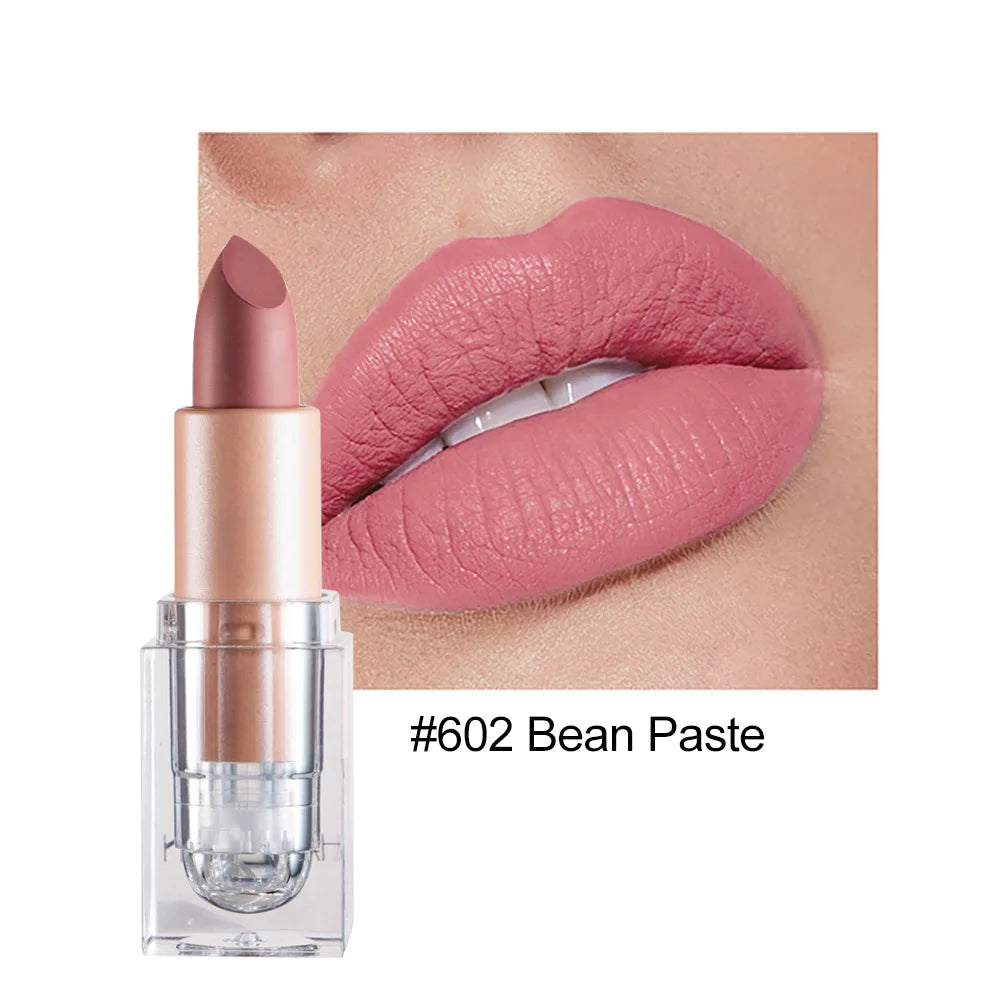 HANDAIYAN Matte Nude Lipstick Velvet Finish Long Lasting Waterproof Korean Beauty Cosmetic Makeup Gift for Women