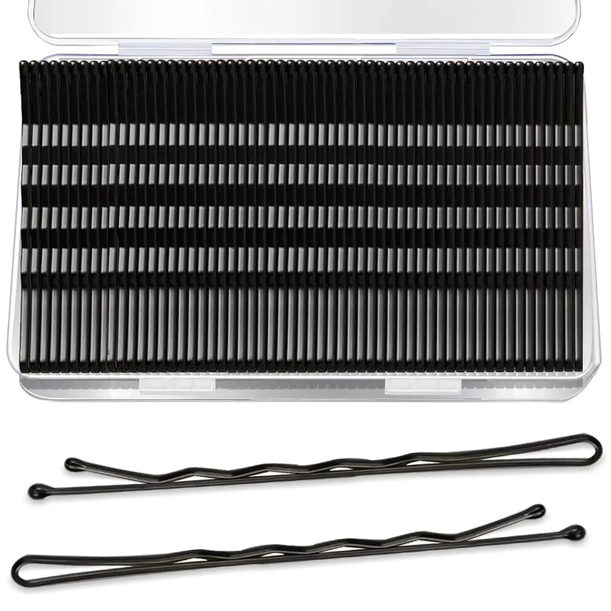 50-600pcs Black Pins Non-Slip Hairpins for Women Durable Metal Straight Line Hair Clips,Secure Hold for Daily Styling Curly Hair