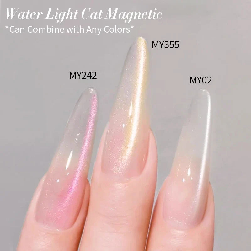 BORN PRETTY Gold Pink Cat Magnetic Gel Polish 10ml Water Light Spaking Glitter  Soak Off UV Semi Permanent Varnish Manicure