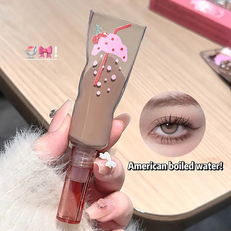 Cappuvini Velvet Liquid Eyeshadow - Muted Milk Tea Brown, Soft Matte Finish, Buildable Neutral Eyeshadow Stick for Everyday Make