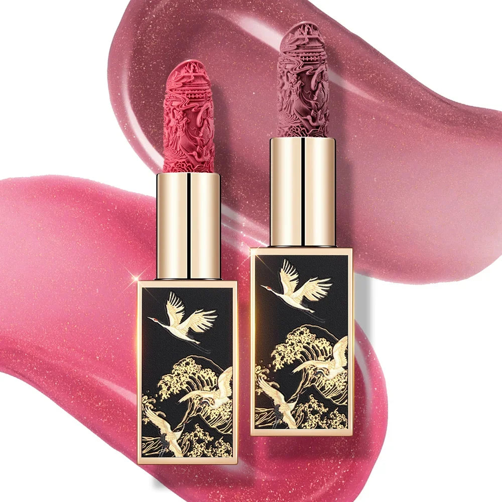 CATKIN Matte Lipstick 2PCS Set Long Lasting for 24H，Lightweight Soft and Ultra Hydrating Lipsticks Infused with Vitamin E