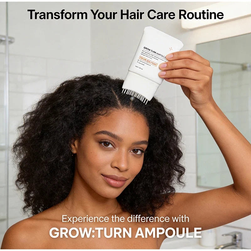 Hair Serum With Built-In Brush,Hair Nourishing Strengthening Essence,Improve Scalp Environment,Scalp Massager,Korean Hair Care