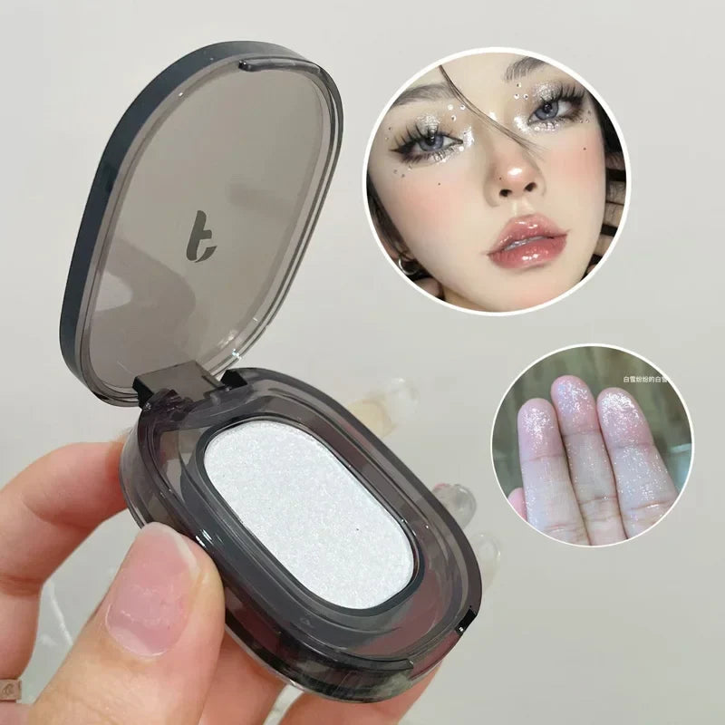 Glitter Punk Smoky Black Eyeshadow Makeup Palette Metallic Dark Silver Eye Shadow Highlighter Pearl Brown Eyes Pigments Cosmetic