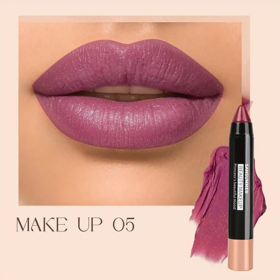8-color matte moisturizing lipstick crayons are durable, waterproof, smooth, sun-proof, and full of effect, professional makeup.