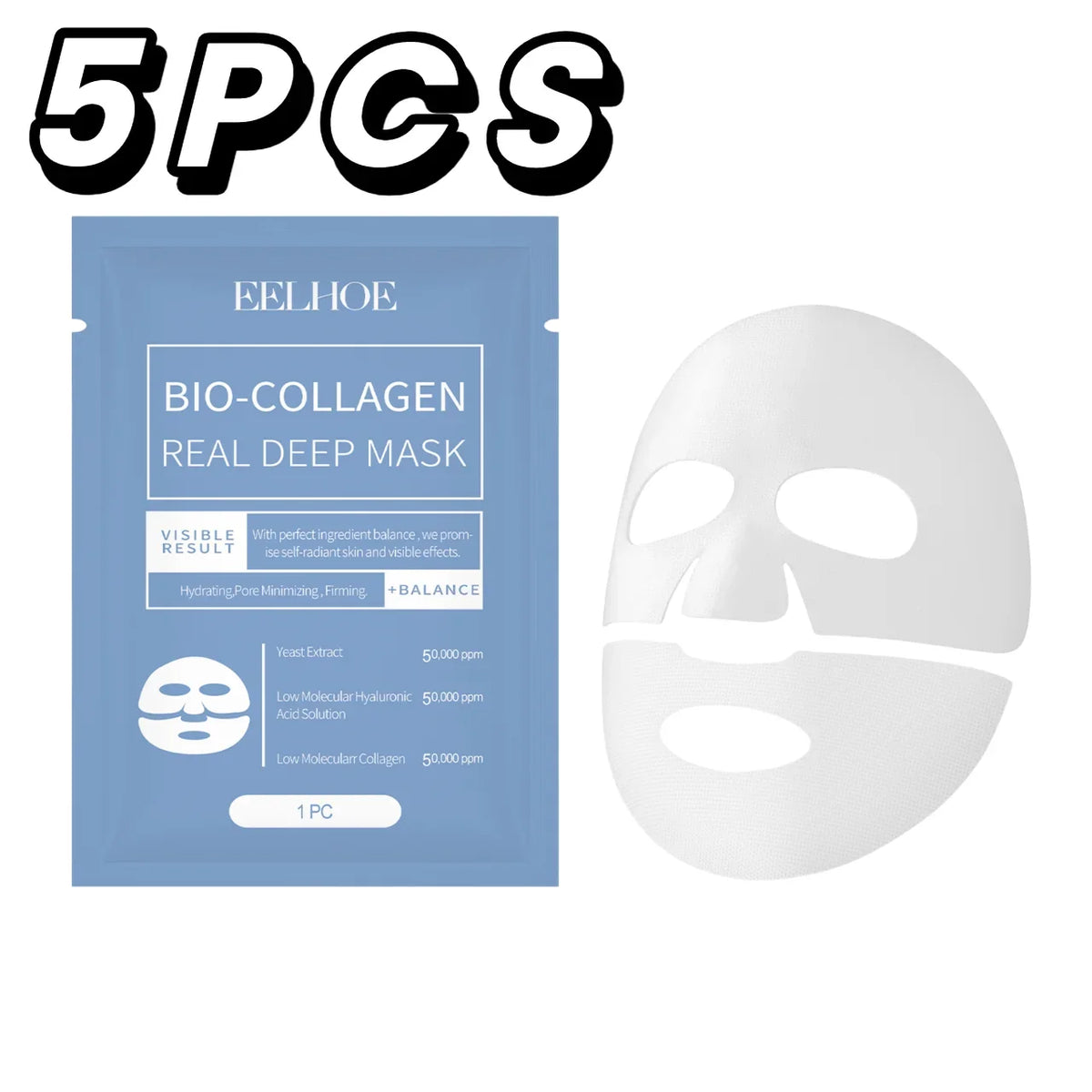 Bio Collagen Face Mask Lift Firm Skin Anti Aging Fade Face Fine Line Repair Barrier Shrink Pores Hydrating Brightening Face Skin