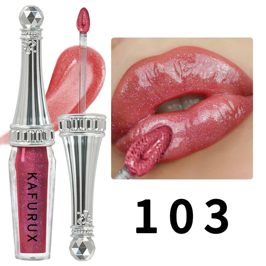 6 Colors Glitter Liquid Lipsticks Shimmer Shiny Lipgloss Pearlescent Lip Tint Mositurizing Long Lasting Lip Glaze Makeup For Wom