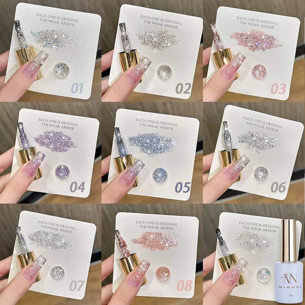 10ML 1pcs Moonlight White Strobe Glitter Gel Nail Polish Nail Supplies Hot Selling White Nails Super Flash Diamond Nail Polish