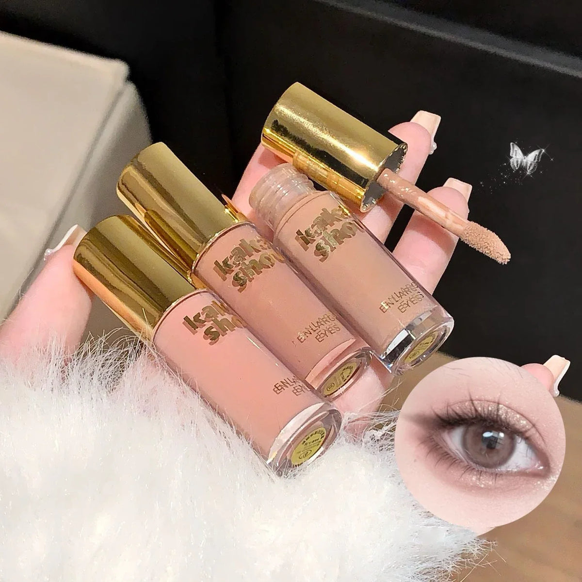 Kakashow Mist Eyeshadow Liquid Matte Pearlescent Shimmer Brightens Earth-colored  Liquid Eyeshadow, Complete Eyemakeup in 3 Min