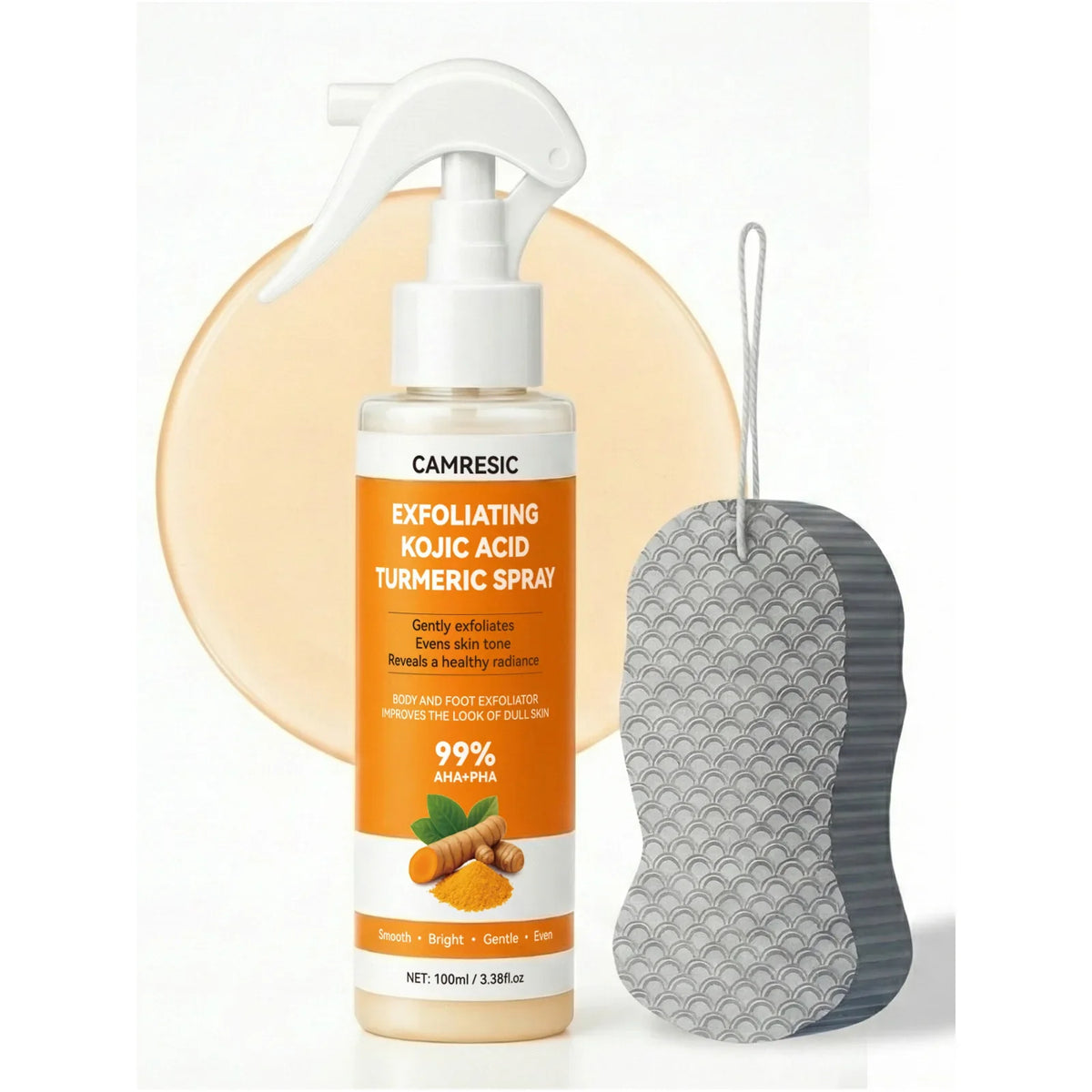Body Keratin Care Kojic Acid Turmeric Spray Gently Exfoliating Peeling Solution Brightening Hydrating Skin Care All Skin Types