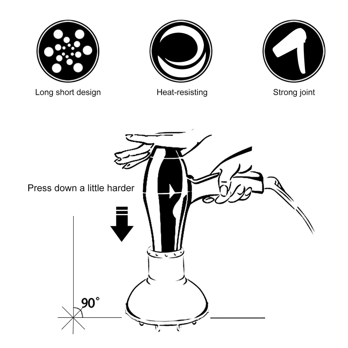 Barbershop Hairdryer Diffuser Cover Black Curling Hair Dryercover Barber Hair Diffuser Salon Home Curly Universal Styling Tools