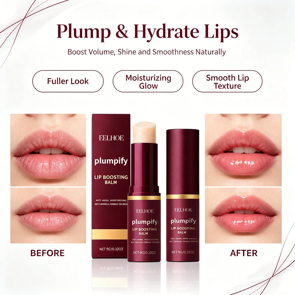 Fast Plumping Lip Balm Moisturizing Soft Lips Skin Plumper Gloss Oil Non-Sticky Daily Care Mask Beauty Makeup Cosmetics Products