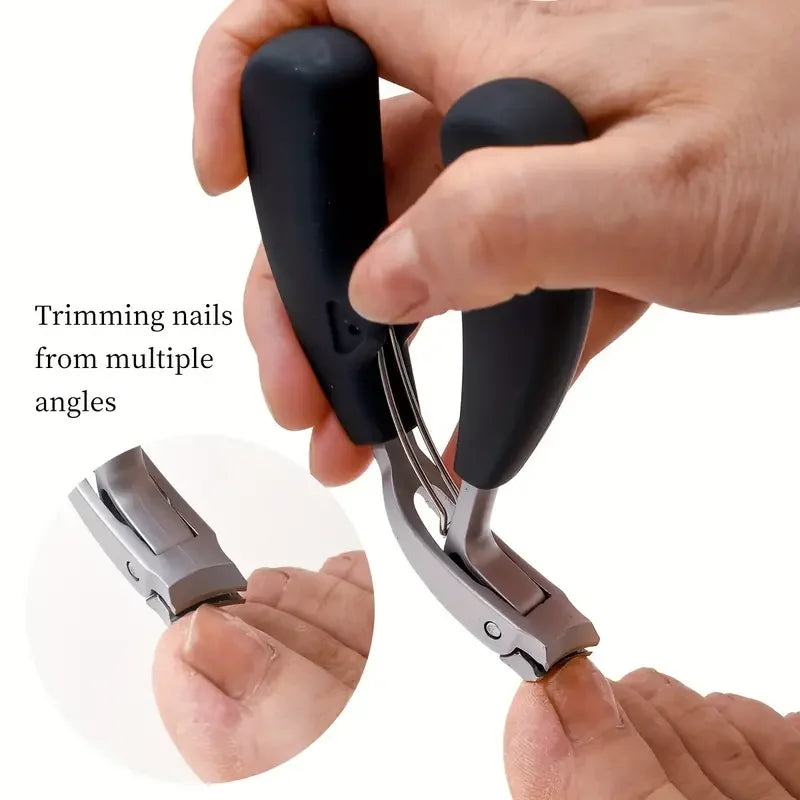 Heavy-Duty Nail Clippers Wide Jaw Opening Fingernail Clipper Thick Hard Toenail Cutter Inclined Arc Blade Manicure Scissor Tools
