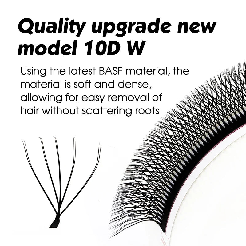 Fadvan 10D W  Shape Lashes Extension Dense Double Layer 5D W Eyelashes Premade Fans False Lash