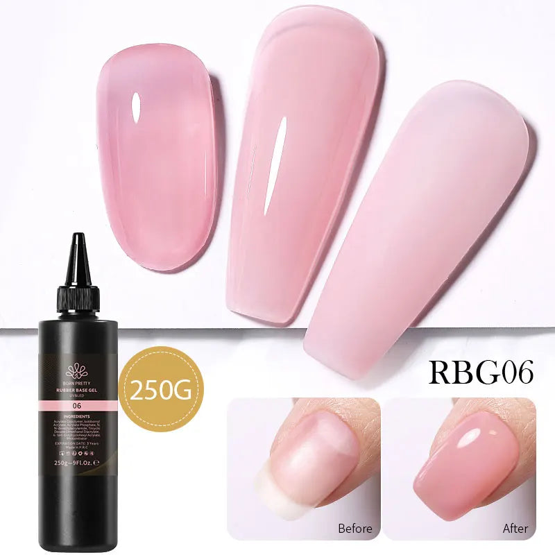 BORN PRETTY 250g Super Strong Nail Glue For False Nail Tips Press On Nails Refilled Package Base Gel Top Coat Matte Top Coat