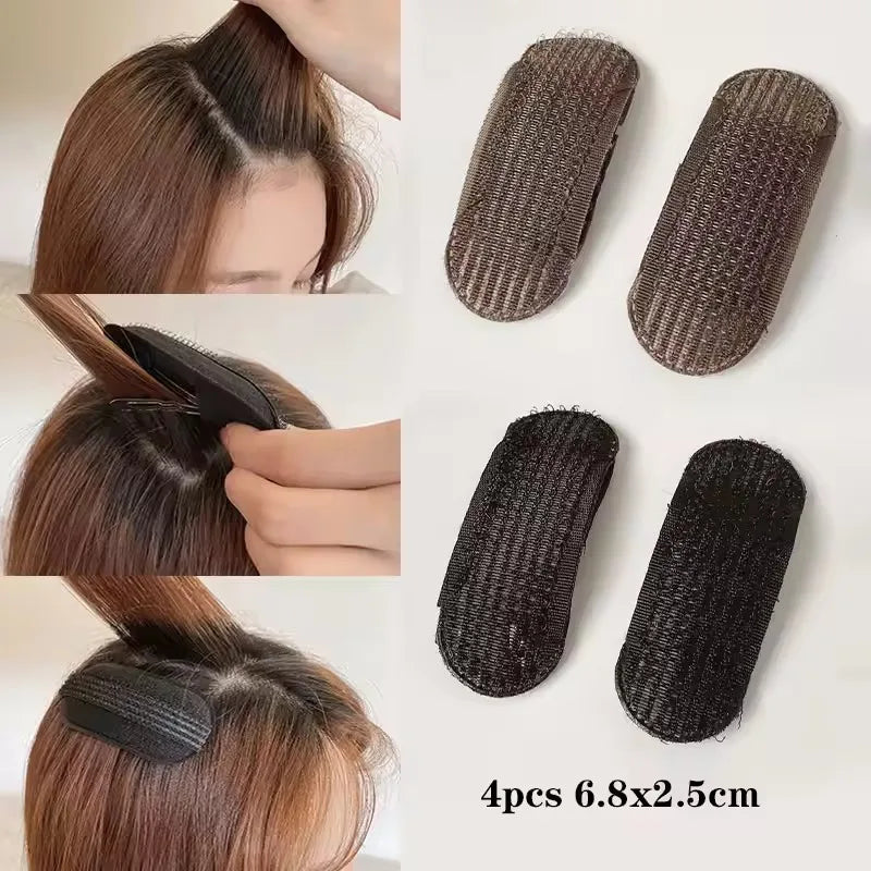 2/4/8pcs Fluffy Invisible Hair Clip for Volume Front Hairline Puff Cushion Perfect for Bun Styling Adding Women’s Hair Styling