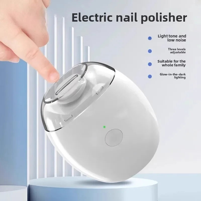 2 IN 1 Electric Nail Clipper Cutter with LED Light Automatic Nail Grinder Trimmer for Baby Adult Mini Manicure Tools Nail Care
