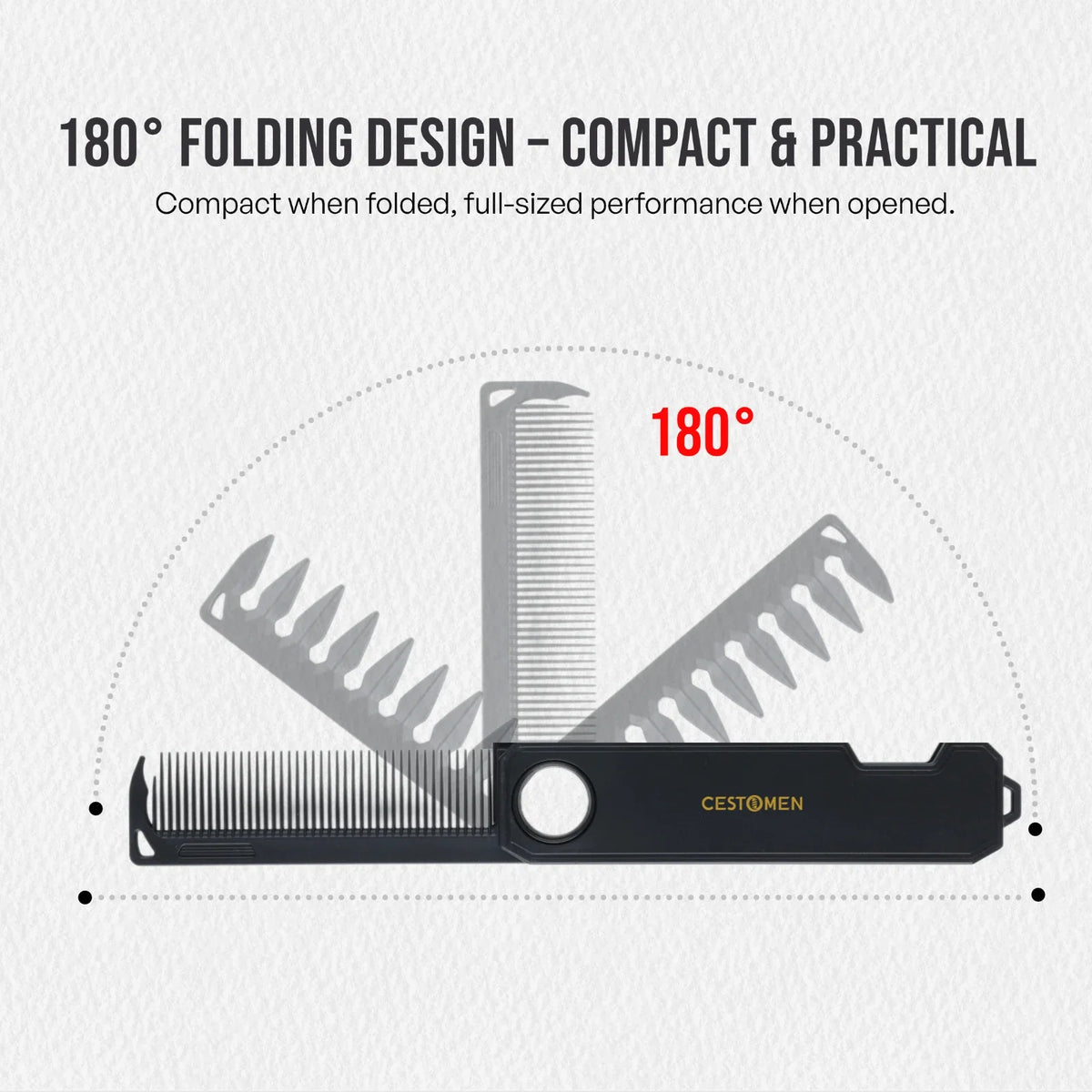 5PCS/Set Pro Barber Fine Mist Spray Bottle Spining Dual-Side Tooth Folding Haircut Comb Duster Hair Cleaning Brush Styling Tools
