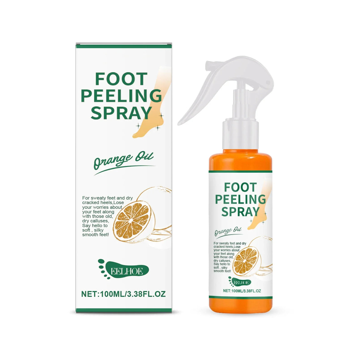 Eelhoe Foot Peeling Spray Dead Skin Remover Anti Crack Improve Rough Soften Moisturize Dry Skin Cleans Feet Exfoliating Liquids