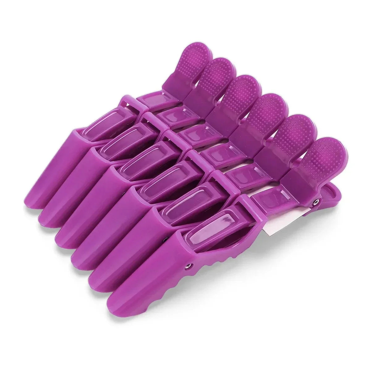 6Pcs Hairdressing Alligator Clip Salon Perm Hair Dye Plastic Hairpin Wig Clip Haircut Partition Styling Clip Supplies