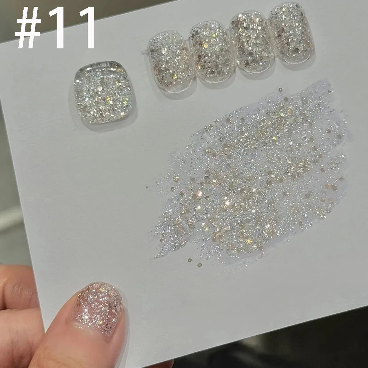 10ML 1pcs Moonlight White Strobe Glitter Gel Nail Polish Nail Supplies Hot Selling White Nails Super Flash Diamond Nail Polish