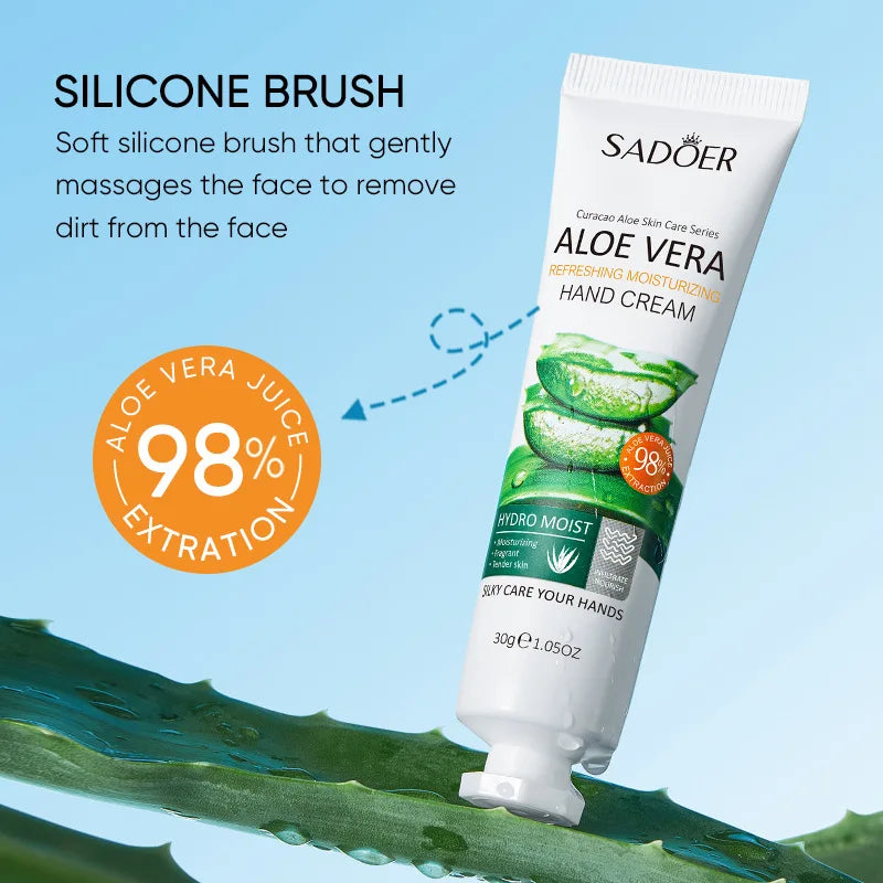Aloe Vera Nourish Hand Cream Refreshing Hydrate Moisturize Fast Absorb Soften Dry Hands Restore Natural Skin Radiance Lotion