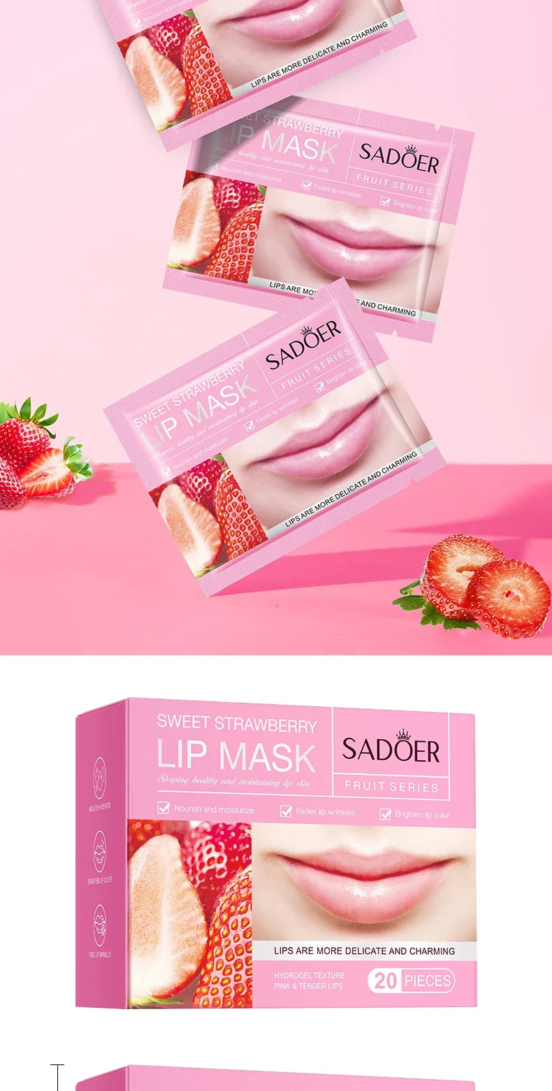 3/5/10/20/30pcs Pink Moisturizing Lips Mask Nourishing Hydrating Crystal Collagen Gel Lip Patches Lip Plumper Sexy Lip Skin Care