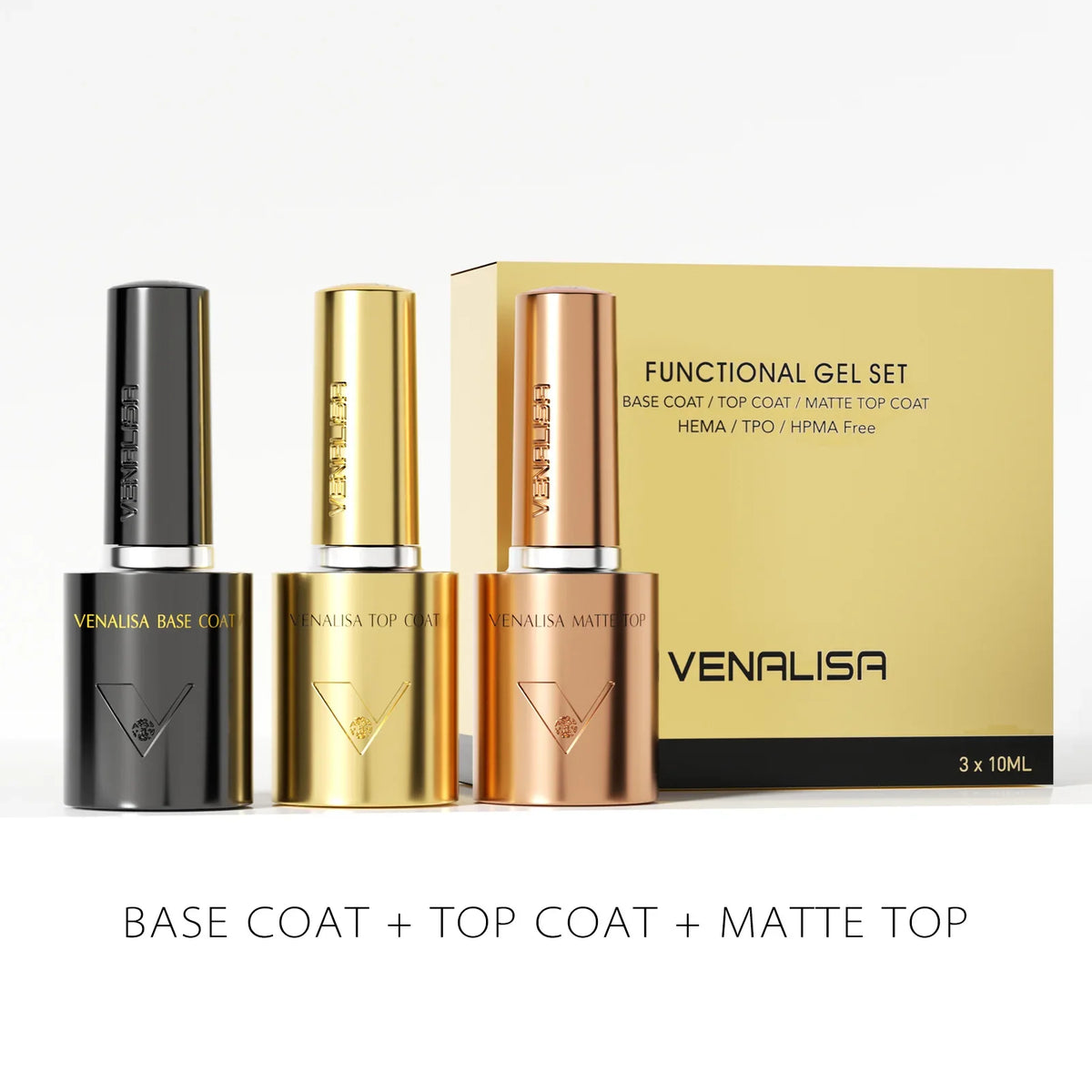 1/2/5pc 10ml VENALISA Nail Gel Polish High Quality Round Brush Soft Consistency Selfleveling  Gorgeous Color Collection Varnish