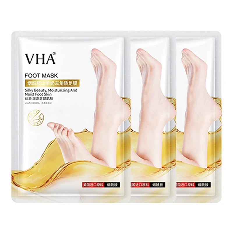 1/3/5 Pairs Goat Milk Exfoliating Foot Mask Feet Pedicure Remove Dead Skin Moisturizing Foot Exfoliator Feet Masks Skin Care