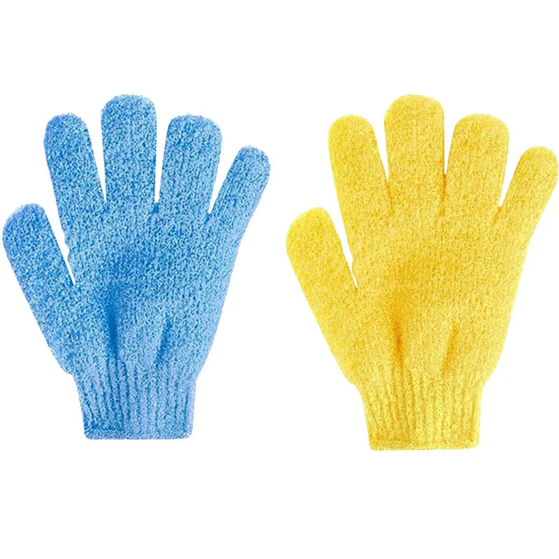 1/2Pcs Five Fingers Bath Gloves Peeling Exfoliating Household Shower Towel Scrub Body Wash Elastic Wipe Back Body Cleaning Tools