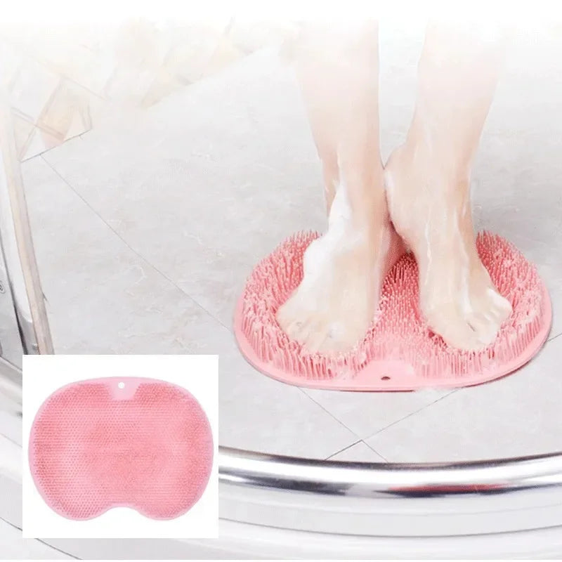 Back Massage Brush Exfoliating Shower Massage Scraper Bathroom Non-slip Bath Mat Silicone Foot Wash Body Cleaning Bathing Tool