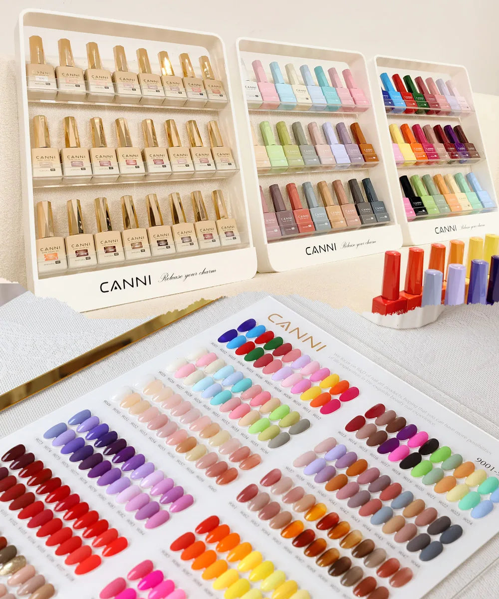 9ml CANNI CC8 HEMA FREE Nail Gel Polish Kit Nail Manicure Full Coverage Solid Color Summer Nails Soak off UV LED Nail Gel Set