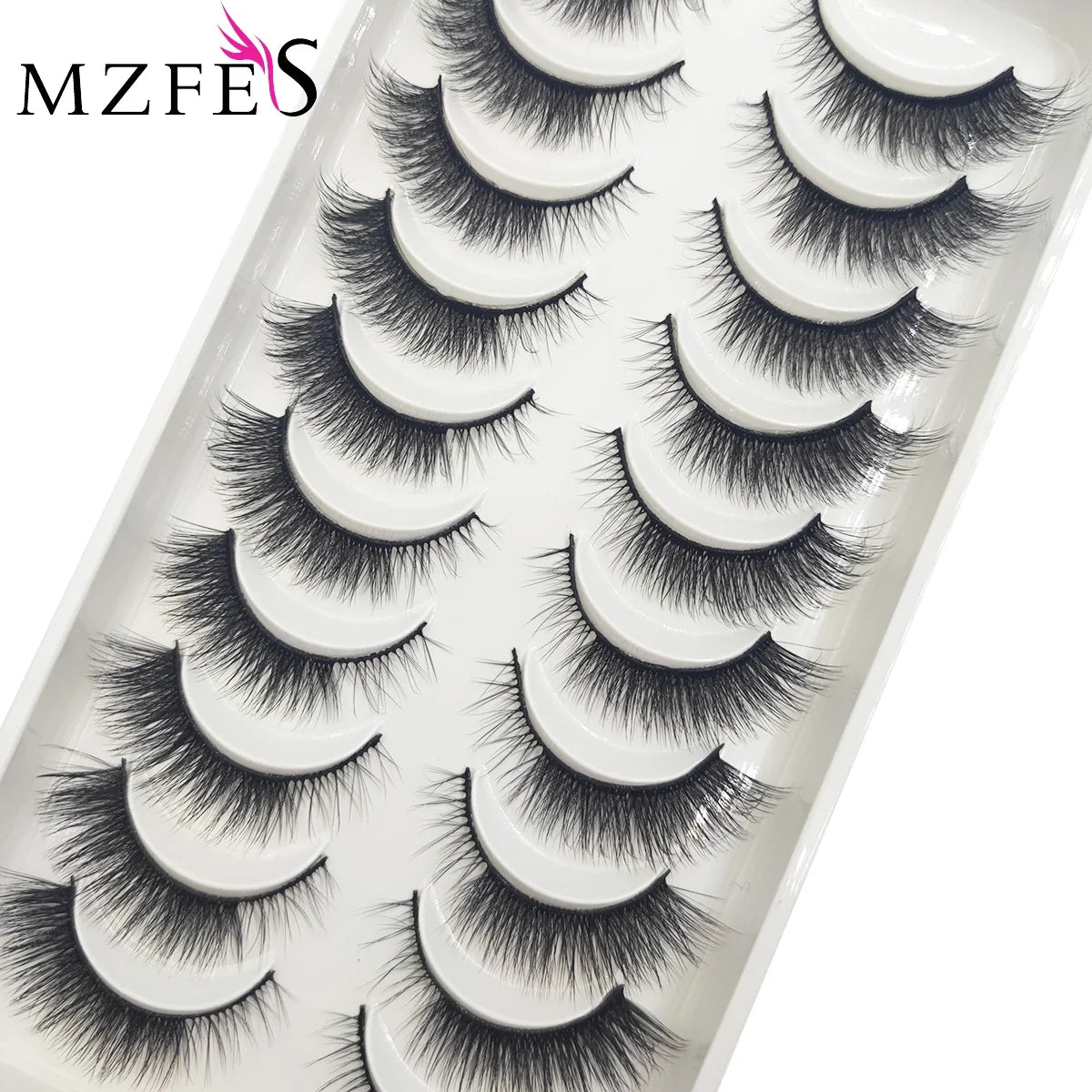 20 Style 10 Pairs Natural 3d Mink Lashes Soft False Eyelashes Cross Messy Dense Eye Lashes Extension Makeup Faux Cils Maquillaje