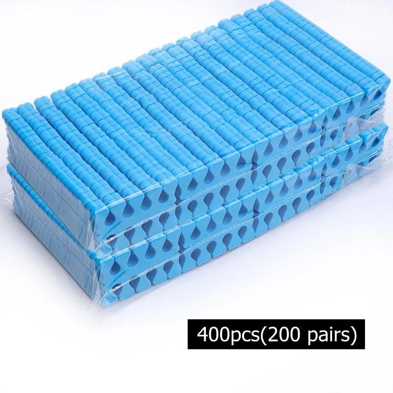 100/200/400pcs Nail Art Toes Separators Soft Sponge Fingers Foot Gel UV Polish Coating Painting Manicure Pedicure Tools Foam