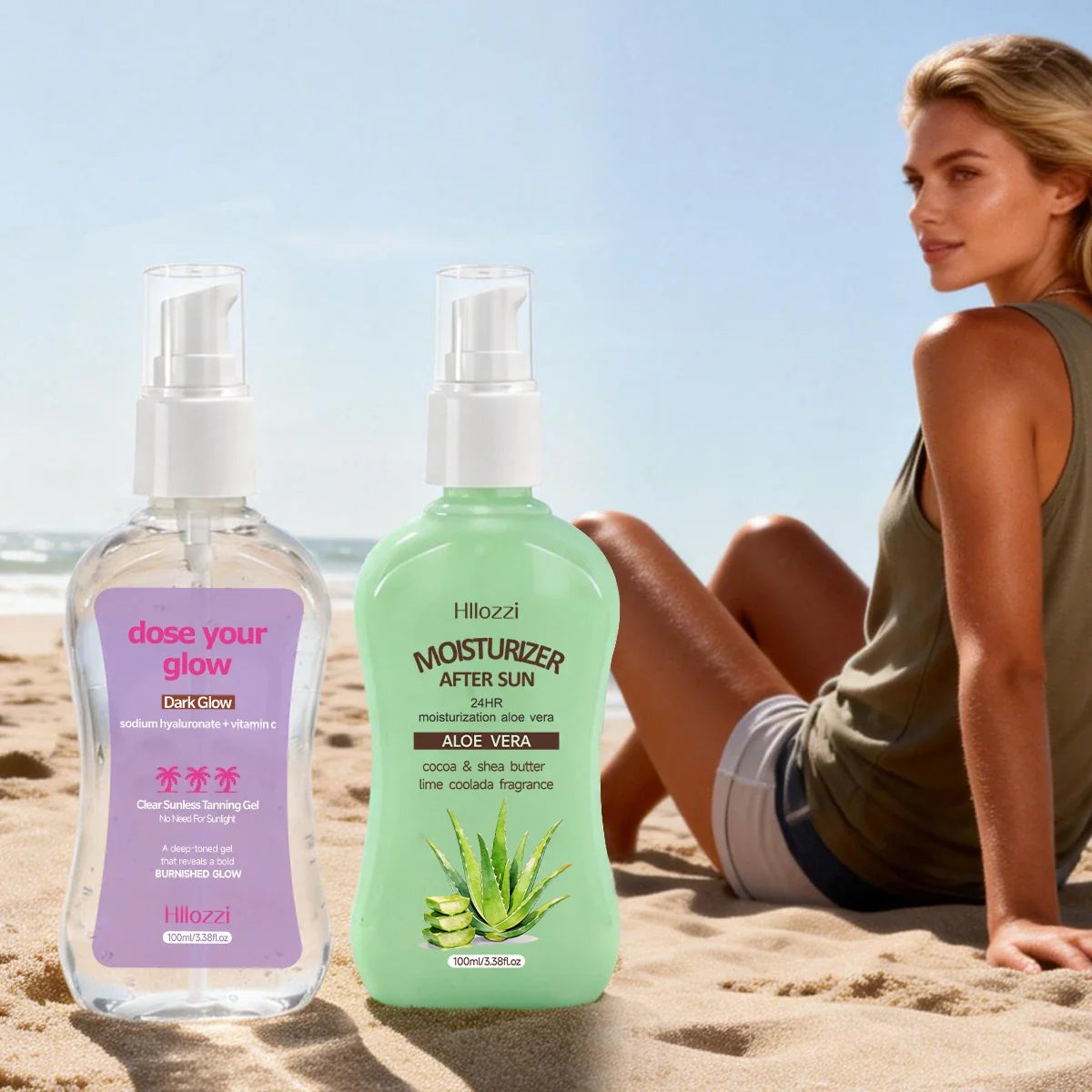 CLEAR SUNLESS TANNING GEL (DARK GLOW) MOISTURIZER AFTER SUN,Moisturizes and nourishes the skin, long-lasting bronze color