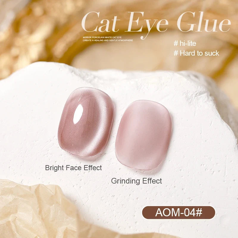 AS 15ml Mint Green Color Cat Magnetic Gel Nail Polish Sparkle Glitter Gel Varnish Semi Permanent for Summer Manicure DIY Gift