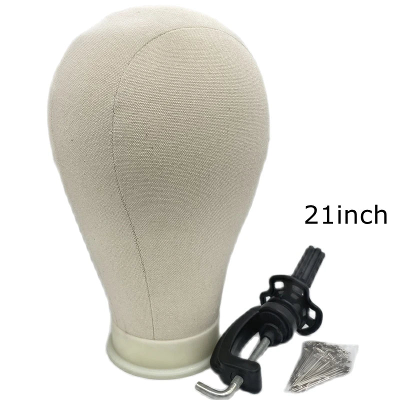 Canvas Block Head Kit Training Mannequin Wig Head Display Styling Mannequin Manikin Head Wig Stand Wig Head Stand