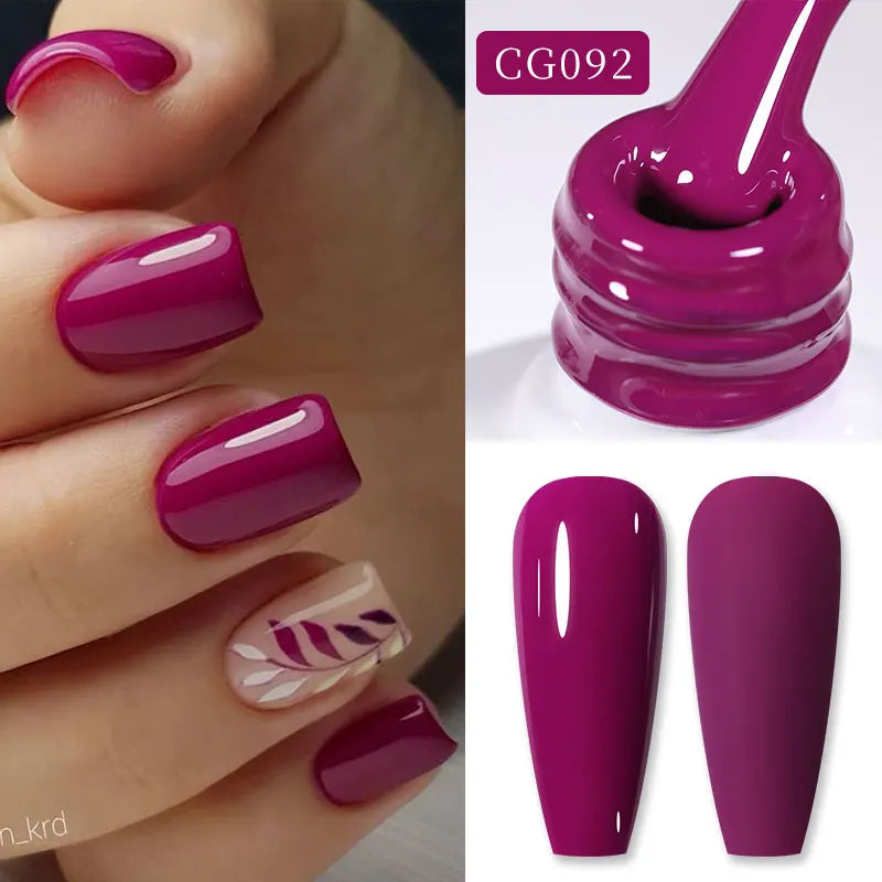 BORN PRETTY 10ml Purple Red Series Gel Nail Polish Winter Dark Purple Nail Art Varnish Semi Permanent Soak Off UV LED Gel