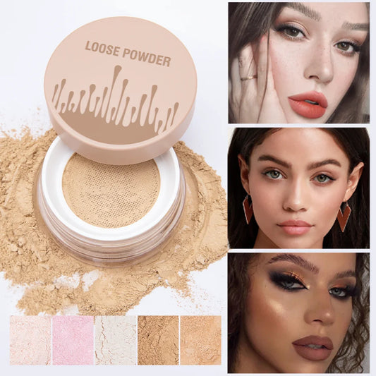 5 Colors Loose Powder Can Reduce Pores and Fine Lines, With a Long-lasting Matte Effect and Natural Facial Makeup Powder