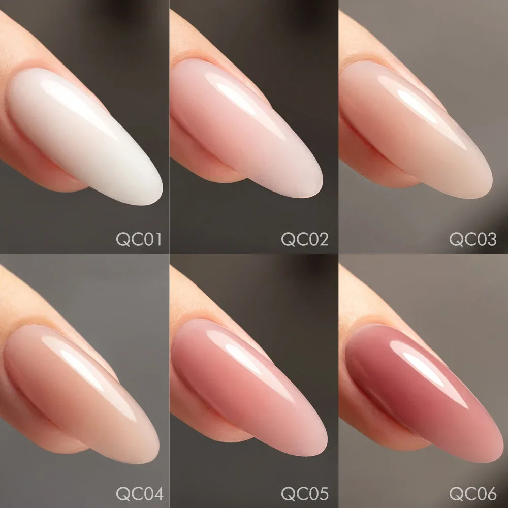 6pcs Venalisa Construction Gel Kit Stronger Jelly Color Reinforce Natural Nail Varnish Rubber Base Color Series Nude Collection