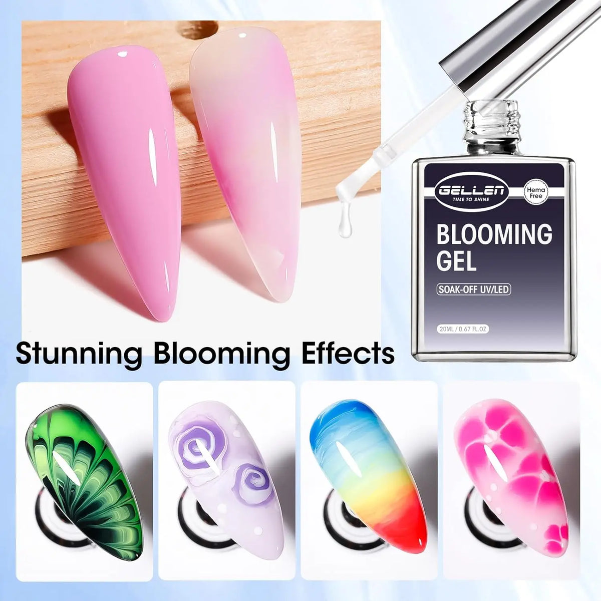 18ml Top Coat Base Coat Gel Set Nail Art No Wipe Soak Off Ultra Glossy Top UV LED Cured Long Lasting Nail Supplies
